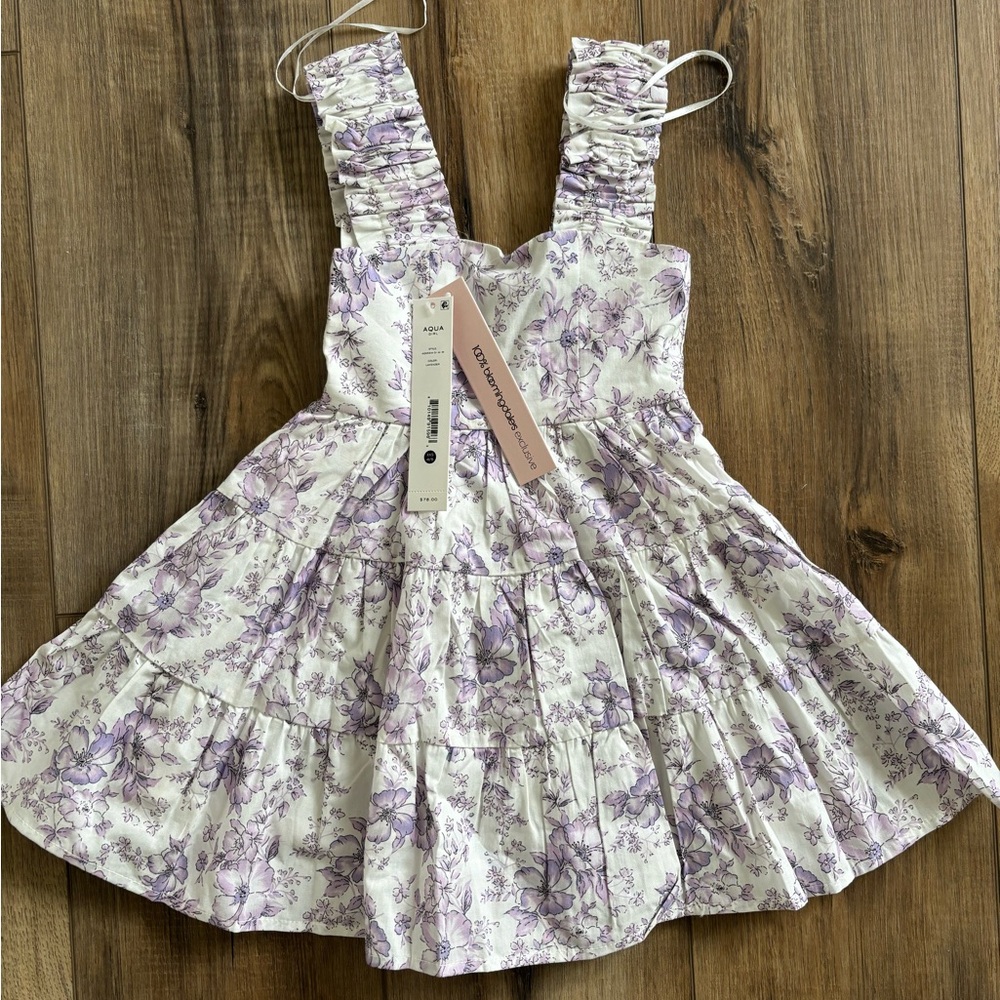 Elegant Lavender Floral Kids Dress